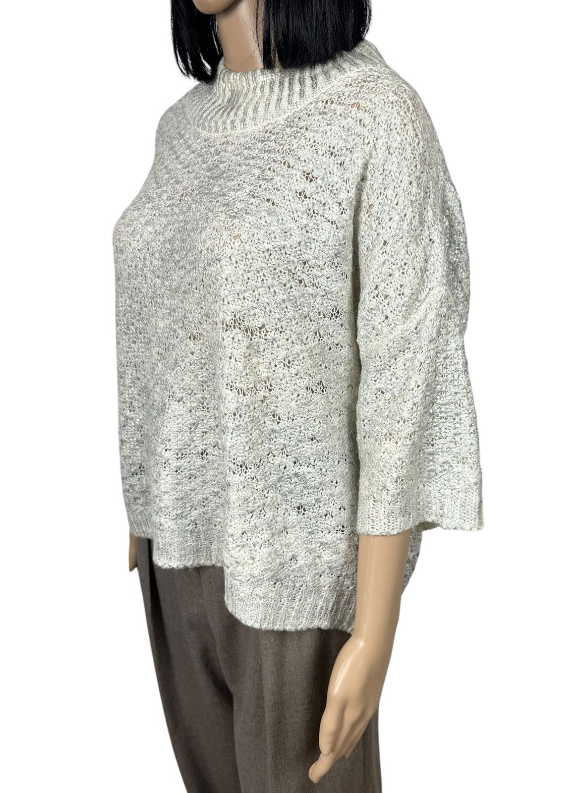 TWINSET Twinset Knit Sweater Acrylic-Wool Short Sleeve Metall Paint Size M / US 6-8 / IT 42-44 - 4 Thumbnail