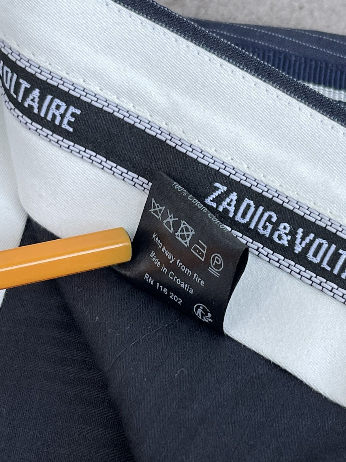 Zadig & Voltaire !DS! Zadig & Voltaire Paddy Stripe Wool Navy Casual Pants Size US 30 / EU 46 - 19 Thumbnail