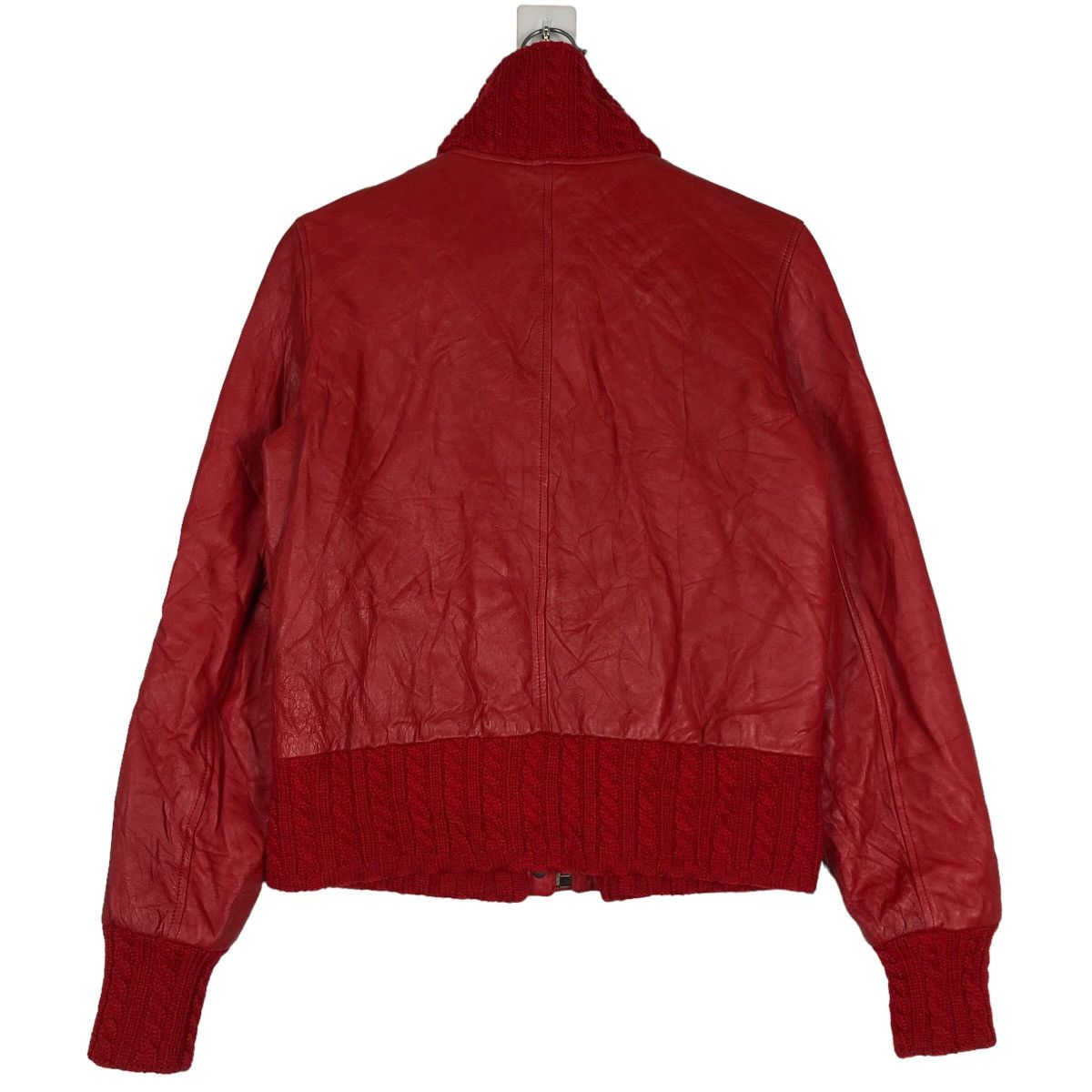 Japanese Brand 🔥Cropped Biker Leather Jacket Post Card Made in Italy Size US S / EU 44-46 / 1 - 8 Thumbnail