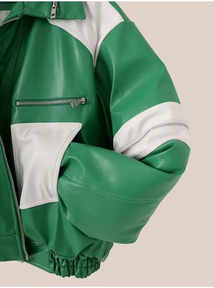 Other Faux Leather Streetwear Oversize Retro Y2k Patchwork Jacket Size US XL / EU 56 / 4 - 4 Thumbnail