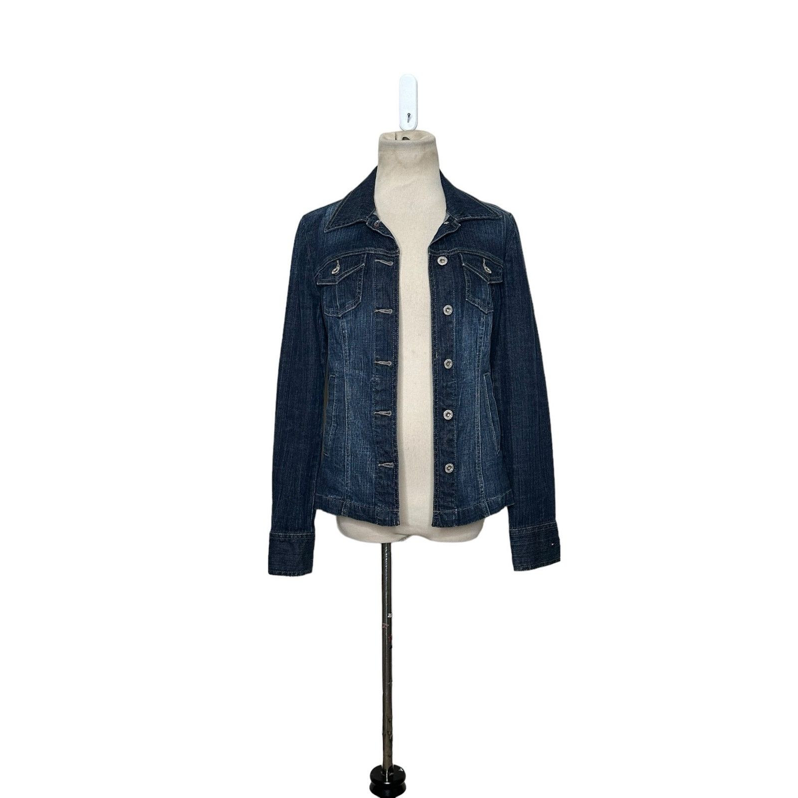 Tommy Hilfiger Tommy Hilfiger blue denim buttoned jacket size small Size S / US 4 / IT 40 - 5 Thumbnail