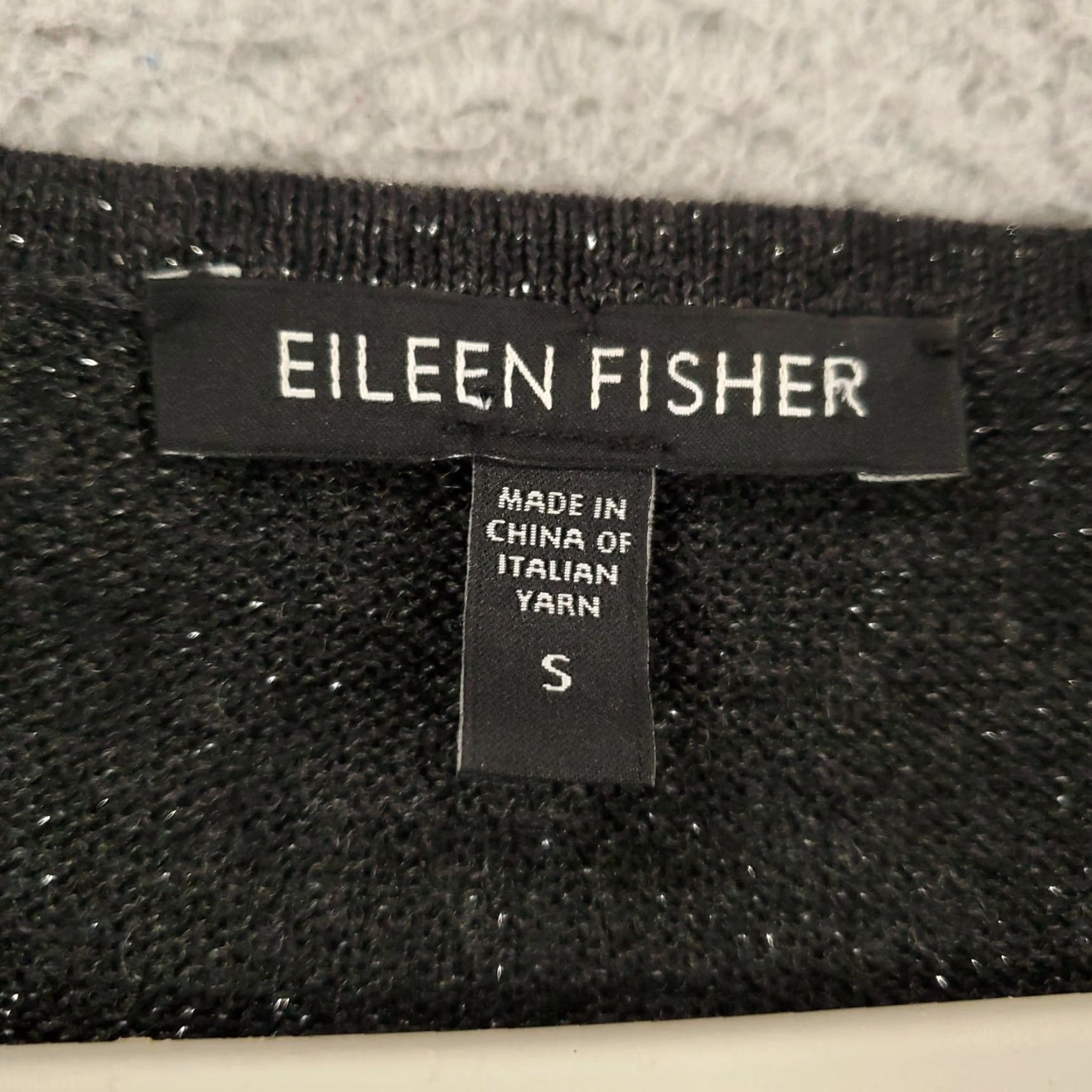 Eileen Fisher Eileen Fisher Wool Sweater Dress Womens S Black Sheer Shoulders Speckled Tunic Size S / US 4 / IT 40 - 7 Thumbnail