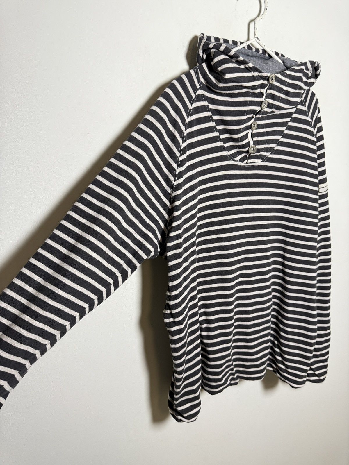 Stone Island Stone Island Striped Button Hoodie Size US L / EU 52-54 / 3 - 7 Thumbnail