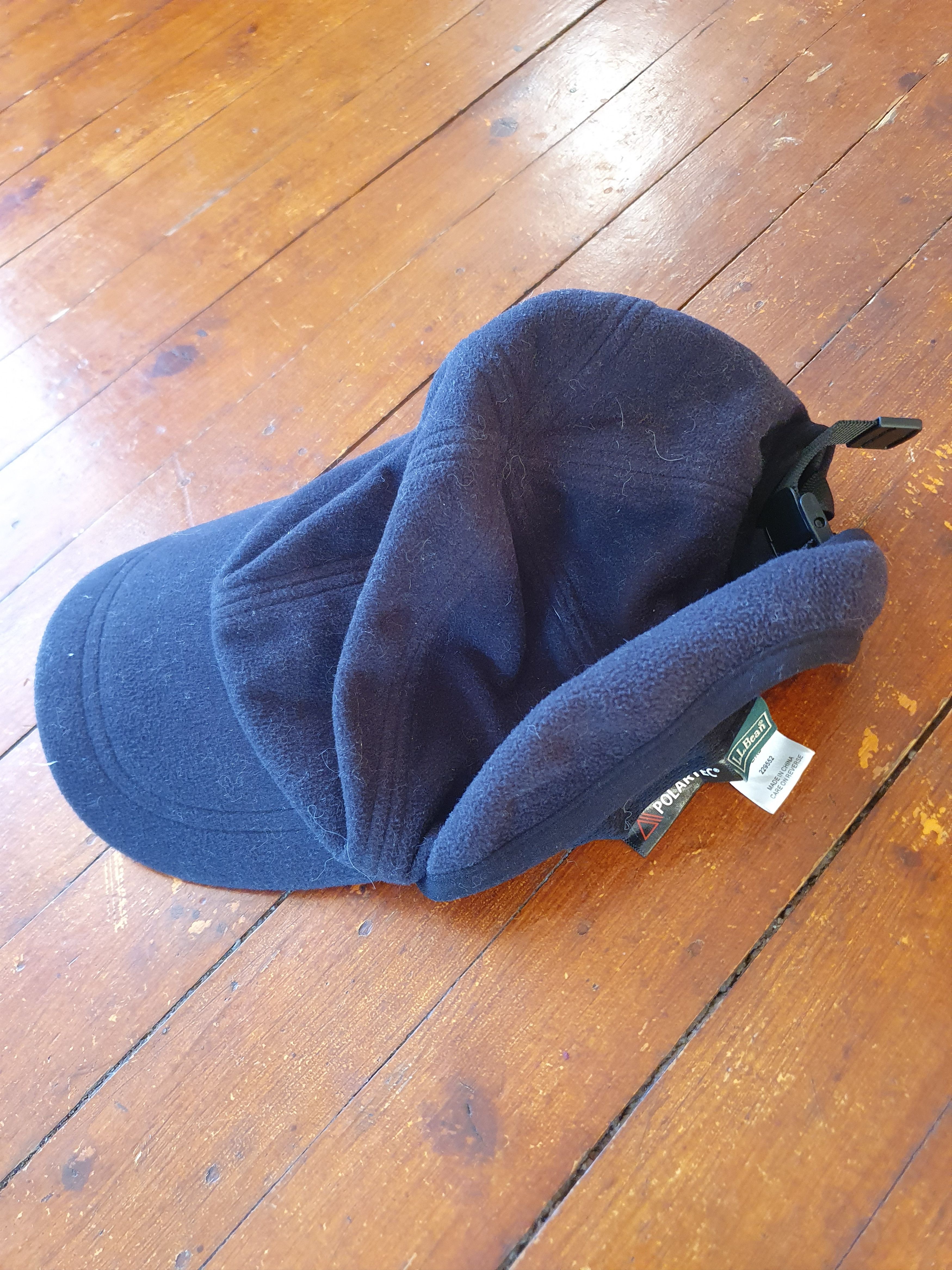 L.L. Bean L.L. Bean Ear Flap Hat Polartec Cap Fleece Strap Back Hat Size ONE SIZE - 10 Thumbnail