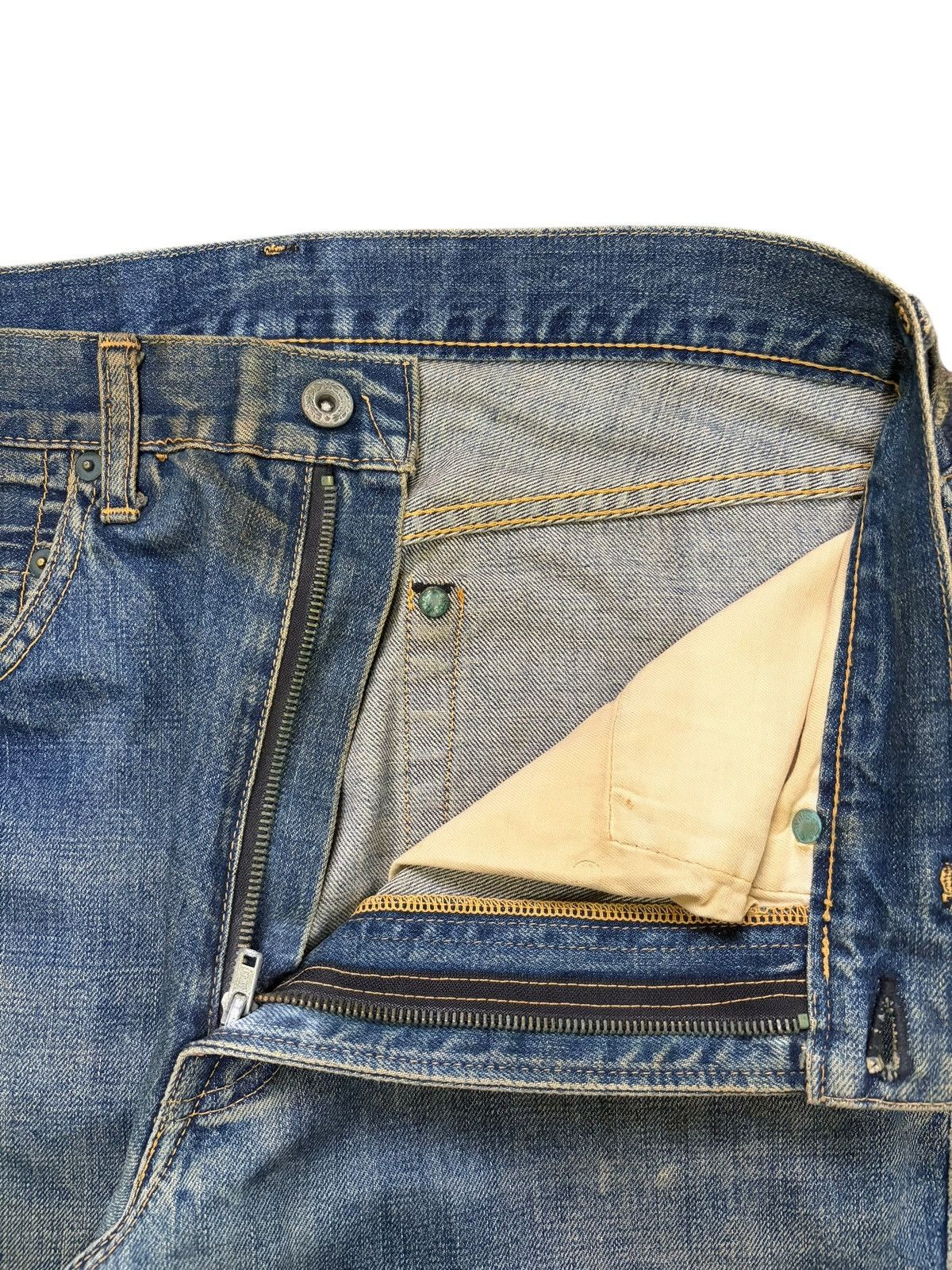 If Six Was Nine Vintage Japanese Brand Mud Wash Distress Flare Jeans Size US 32 / EU 48 - 5 Thumbnail