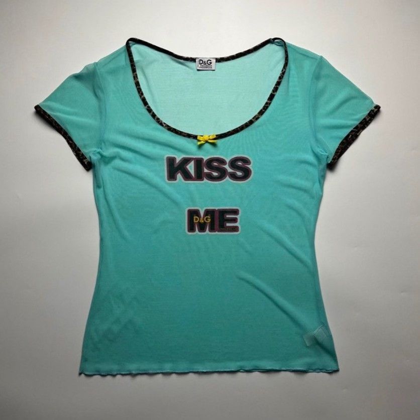Dolce & Gabbana Dolce & Gabbana Mint Green Short-Sleeve Top Size L / US 10 / IT 46 - 1 Thumbnail