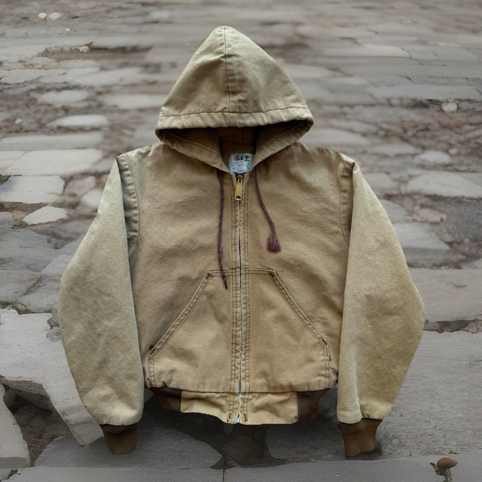 Vintage Vintage Key Work Jacket Youth Large Brown Heavy Size US XXS / EU 40 - 1 Thumbnail