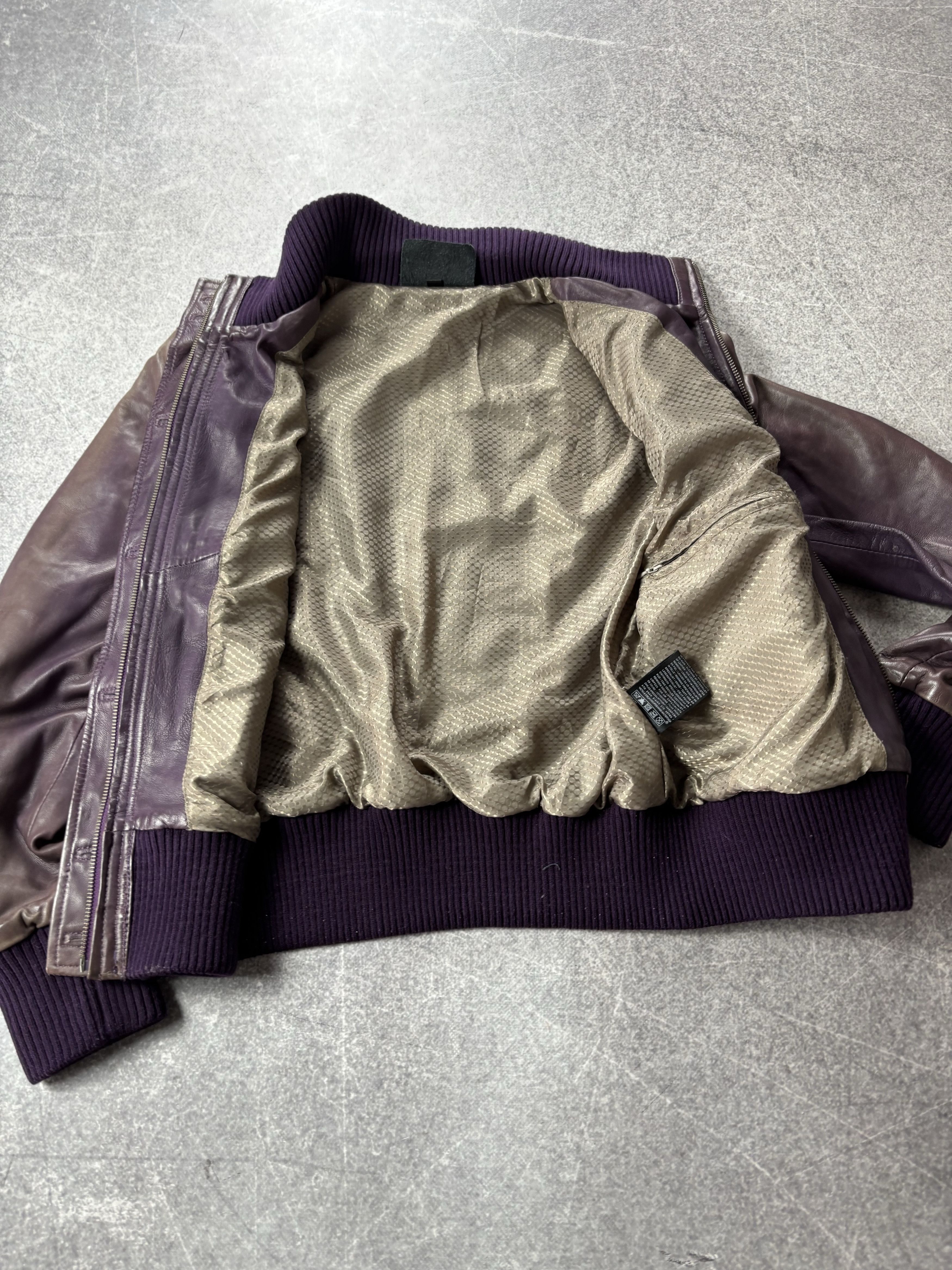 Hedi Slimane Vtg 00s Hedi Slimane Washed Faded Bomber Leather Jacket Size US S / EU 44-46 / 1 - 7 Thumbnail