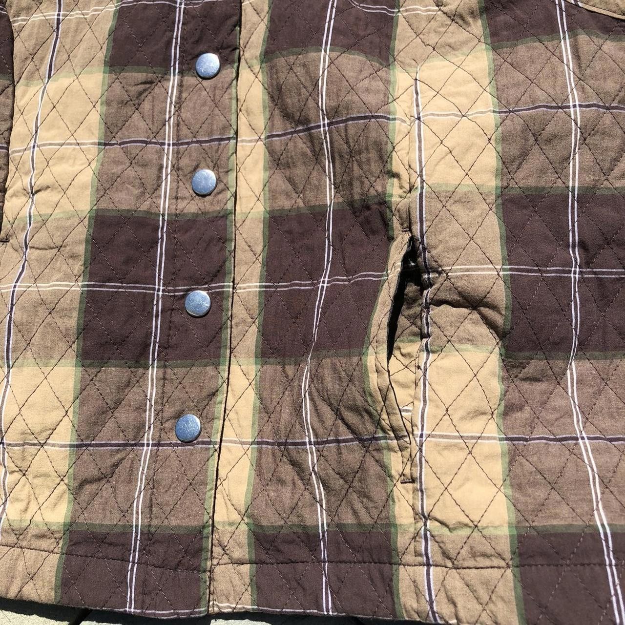Vintage Vintage 90s Quilted Plaid Snap Vest Size M / US 6-8 / IT 42-44 - 4 Thumbnail