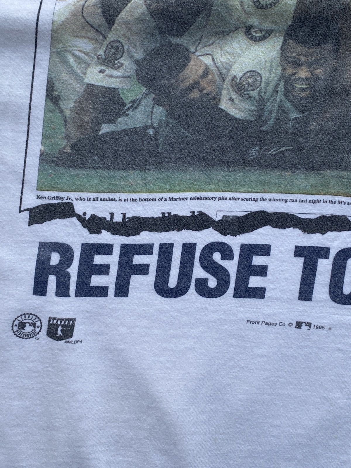 MLB × Salem Sportswear × Vintage Vintage 1995 Seattle Mariner Newspaper Size US XL / EU 56 / 4 - 6 Thumbnail