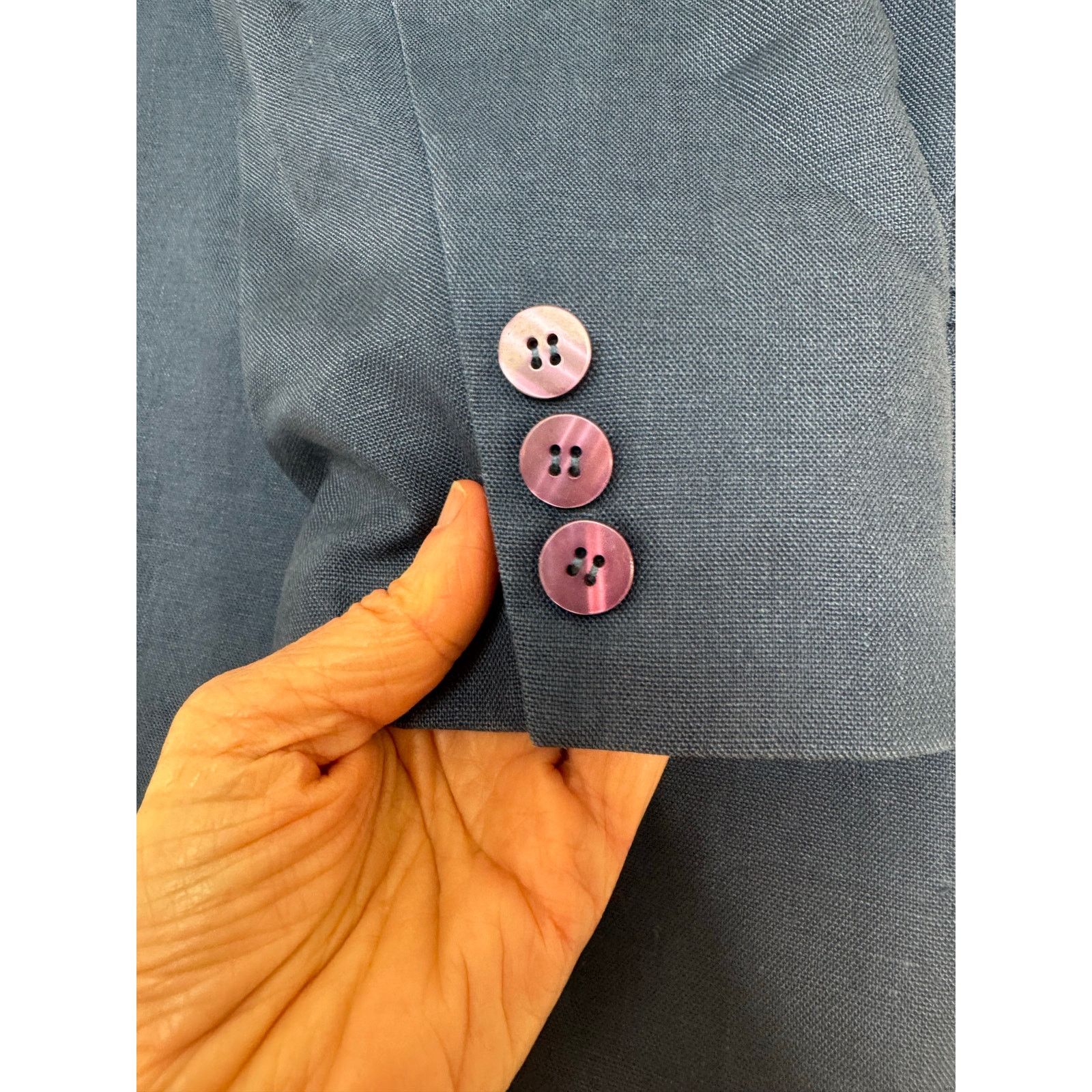 Jos. A. Bank Vintage 100% Linen Single Breasted Lined Blazer Classic 10 Size L / US 10 / IT 46 - 8 Thumbnail