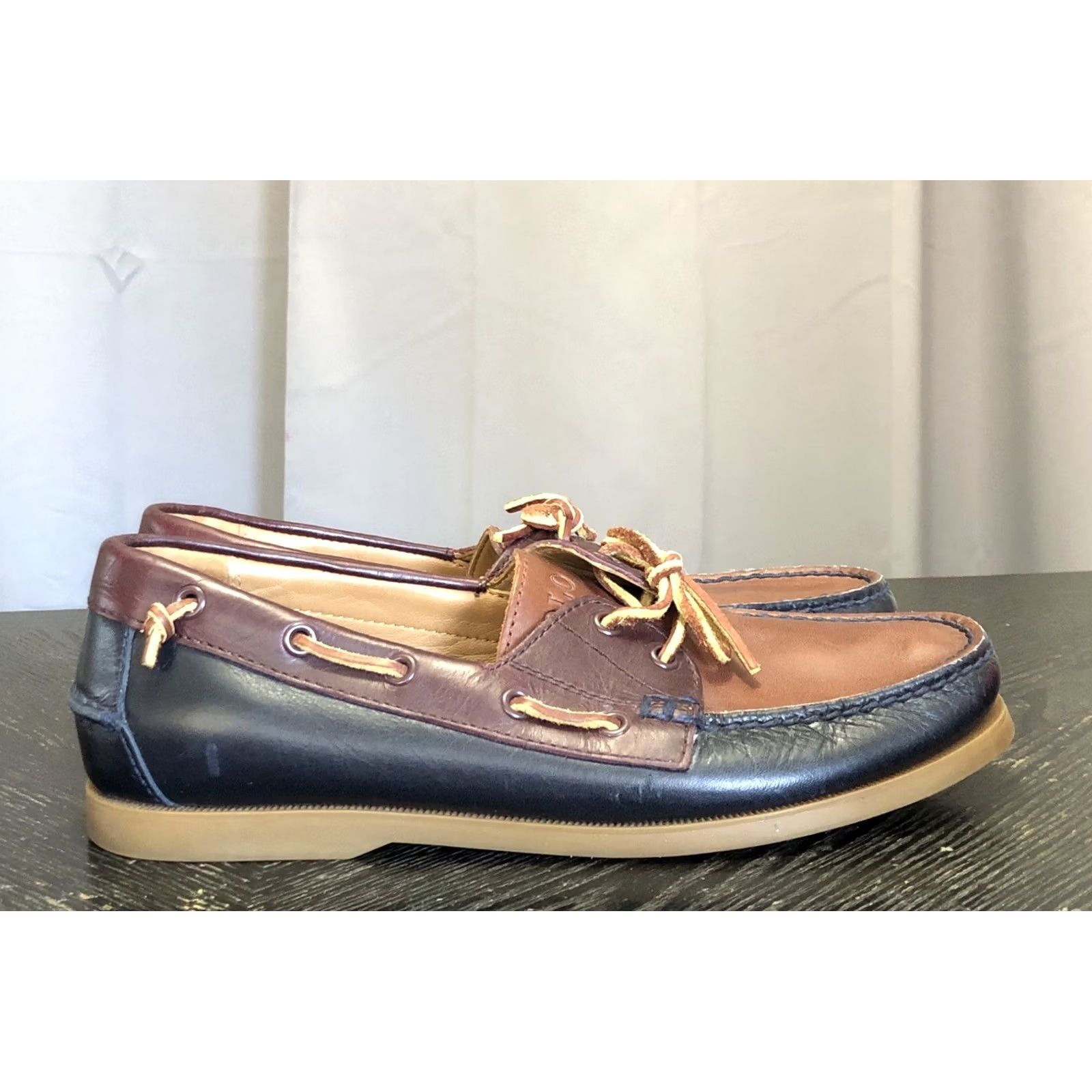 Polo Ralph Lauren Polo Ralph Lauren Mens Boat Shoes Merton Leather Brown Blue Size 9D Size US M / EU 48-50 / 2 - 5 Thumbnail
