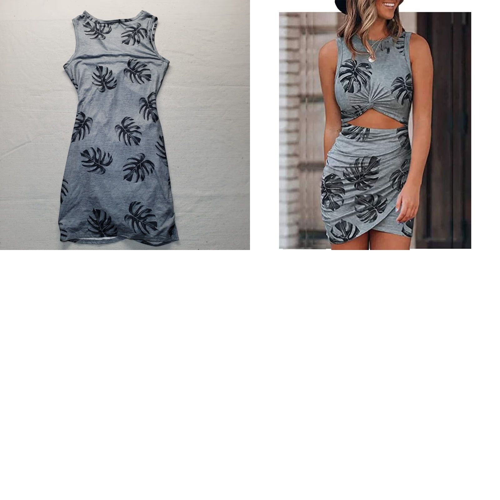 Vintage Miselon Dress Shirt Sleeveless Summer Bodycon L Gray Women’s Size L / US 10 / IT 46 - 8 Thumbnail
