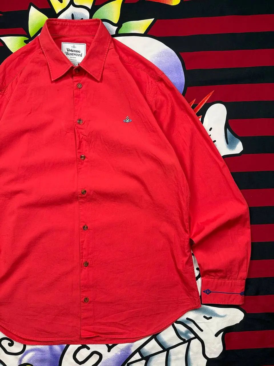 Vivienne Westwood Vivienne Westwood Arrow Arms button up shirt in red Size 52 Size US L / EU 52-54 / 3 - 3 Thumbnail