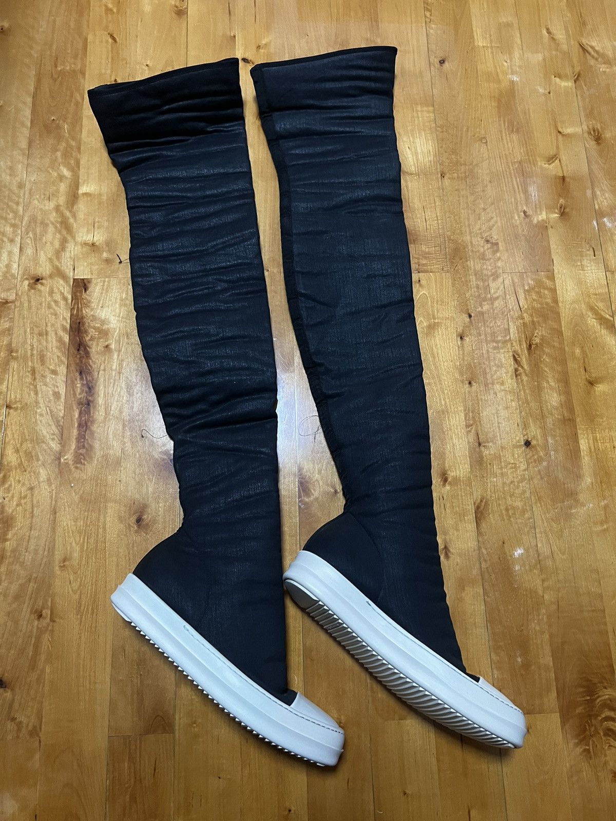 Rick Owens Drkshdw Rick owens drkshdw wax thigh high stocking ramones sz 38 Size US 8 / IT 38 - 4 Thumbnail