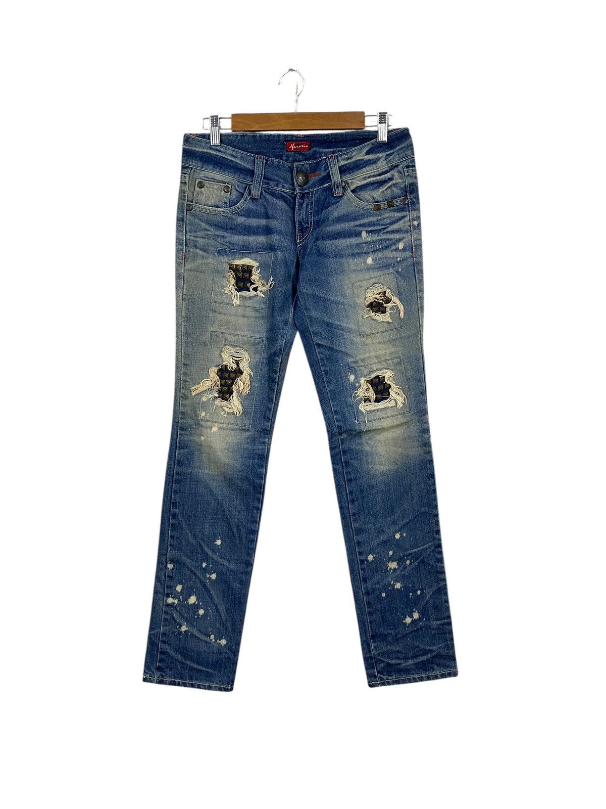 Japanese Brand Maraxia japanase brand distressed denim very rare Size US 31 - 1 Thumbnail