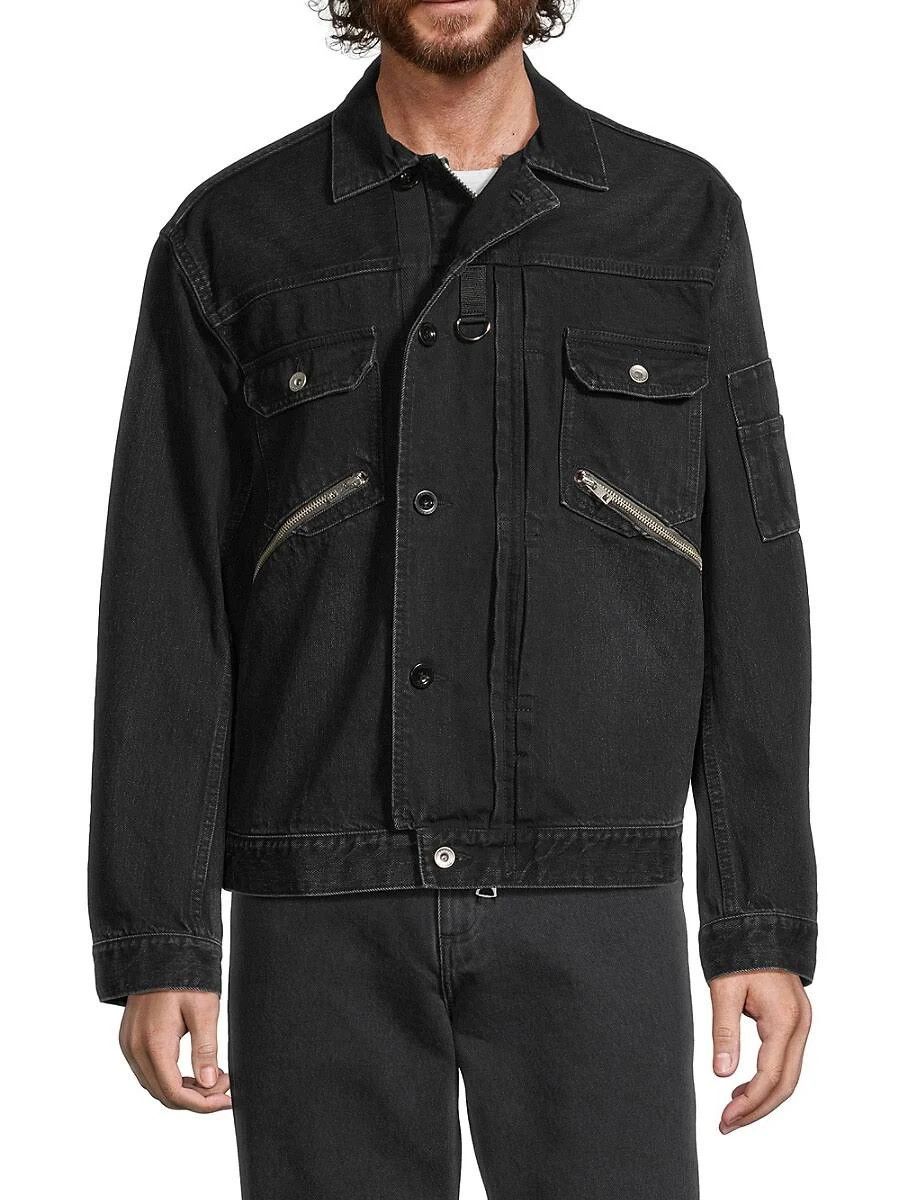 Sacai o1mris0824 Denim Blouson in Black Size US M / EU 48-50 / 2 - 5 Thumbnail