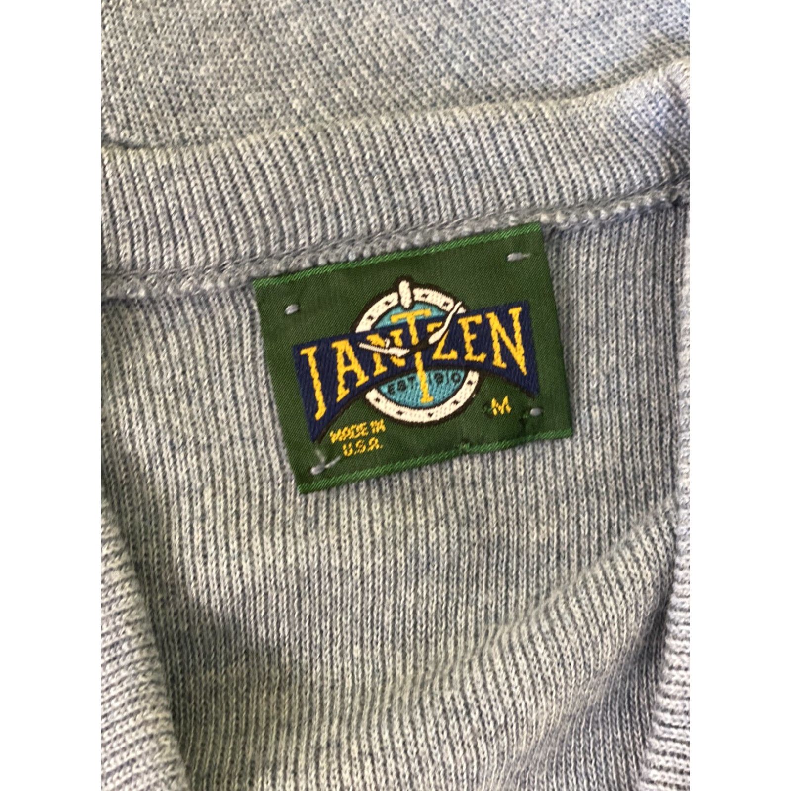 Vintage VINTAGE Janzen Men Blue Pullover V-Neck Sweater Made in USA Golf M Medium Size US M / EU 48-50 / 2 - 5 Thumbnail