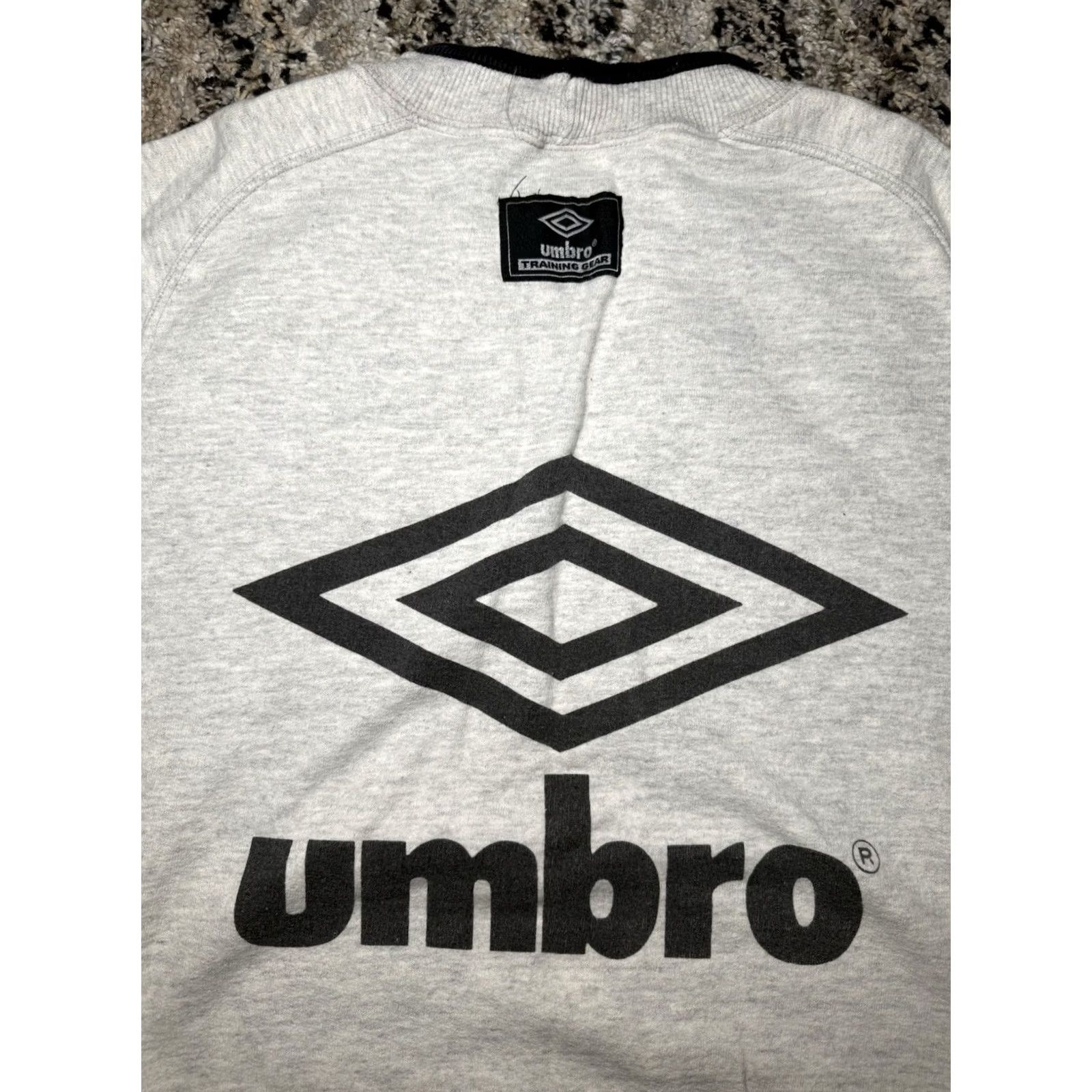Umbro VINTAGE Umbro Sweatshirt Football Club Big Logo 90s Men M Gray Size US M / EU 48-50 / 2 - 2 Thumbnail