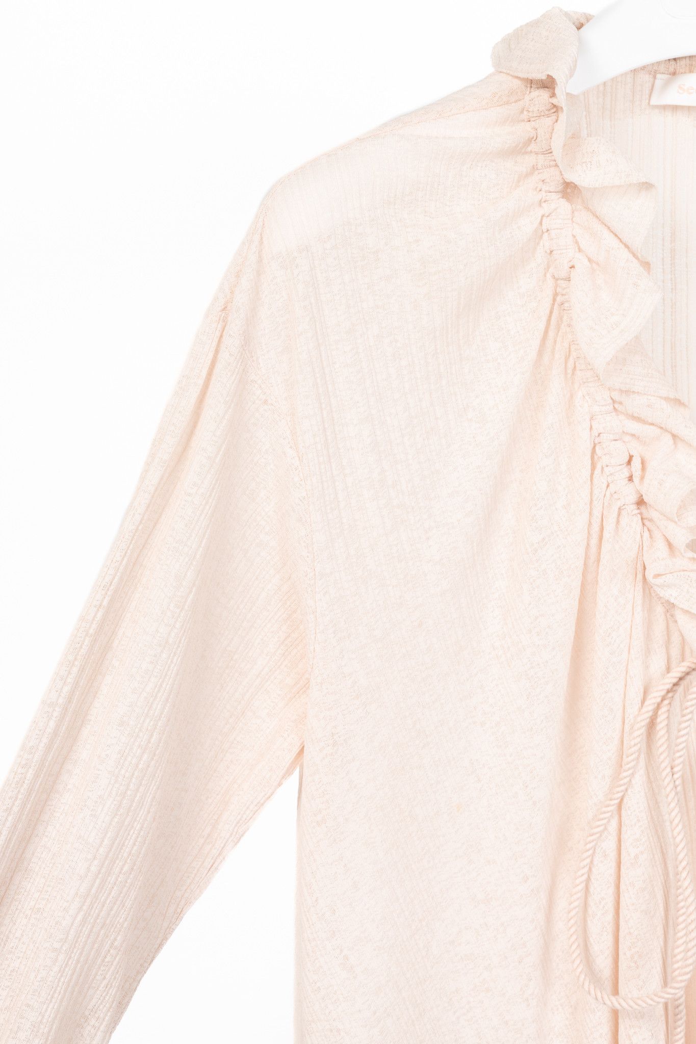 See by Chloe See by Chloe SS17 Bow-Detailed Ruffled Gauze Mini Dress Size M / US 6-8 / IT 42-44 - 5 Thumbnail