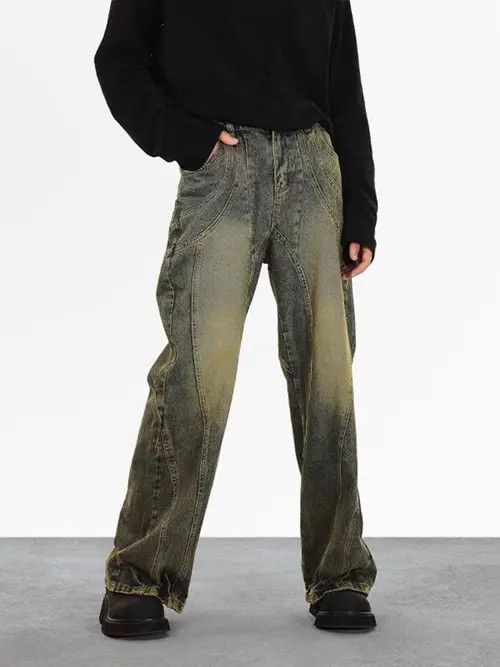 VIBE Vintage straight-leg draped jeans Size US 32 / EU 48 - 3 Thumbnail