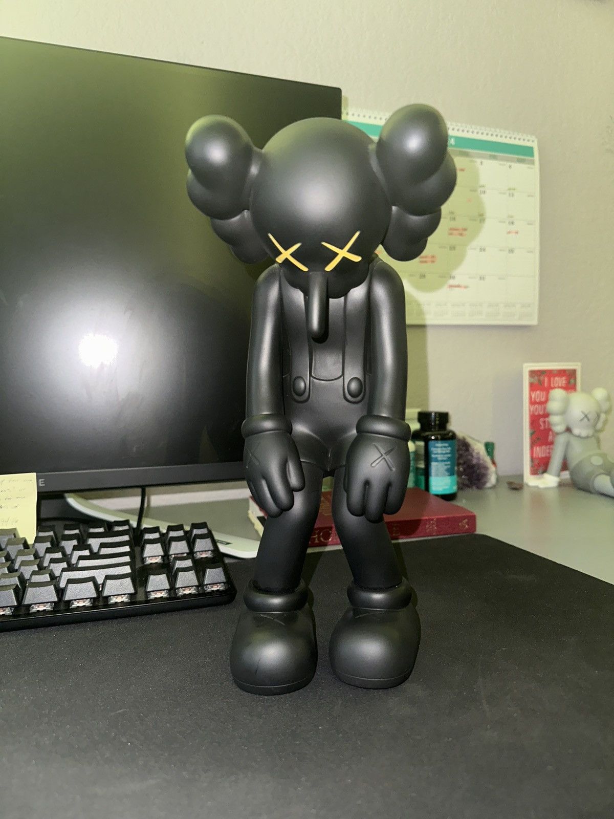 image of Kaws Small Lie Companion in Black, Men's