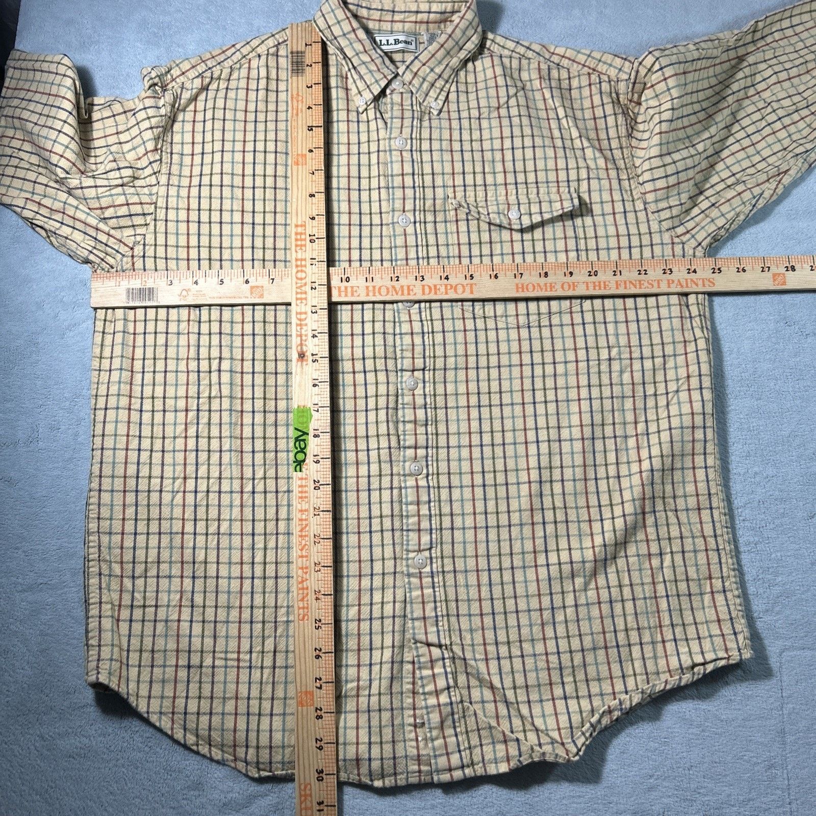 L.L. Bean LL Bean Thick Flannel Button Up Men Large Barn Rugby Match Size US L / EU 52-54 / 3 - 8 Thumbnail