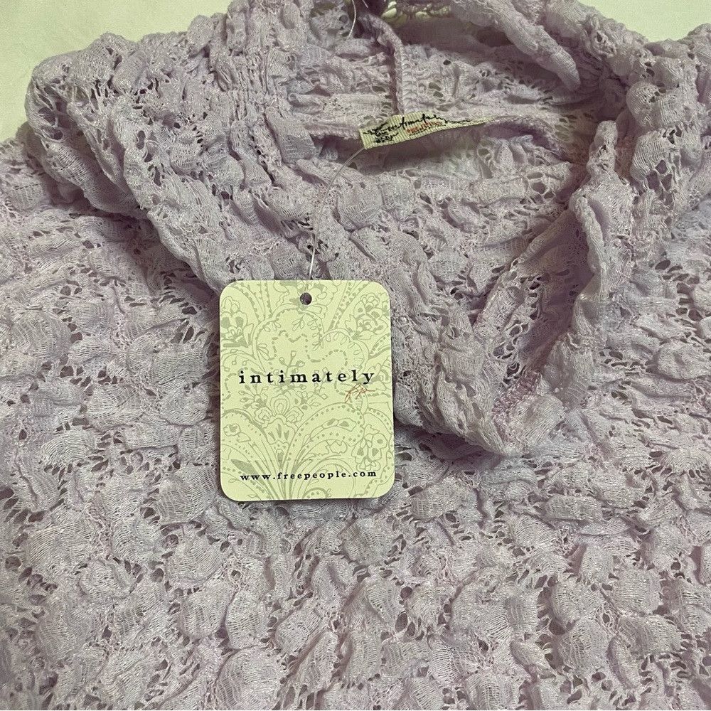 Free People NWT New $68 Free People Day & Night Lace Lilac Bodysuit Siz Size XS / US 0-2 / IT 36-38 - 6 Thumbnail