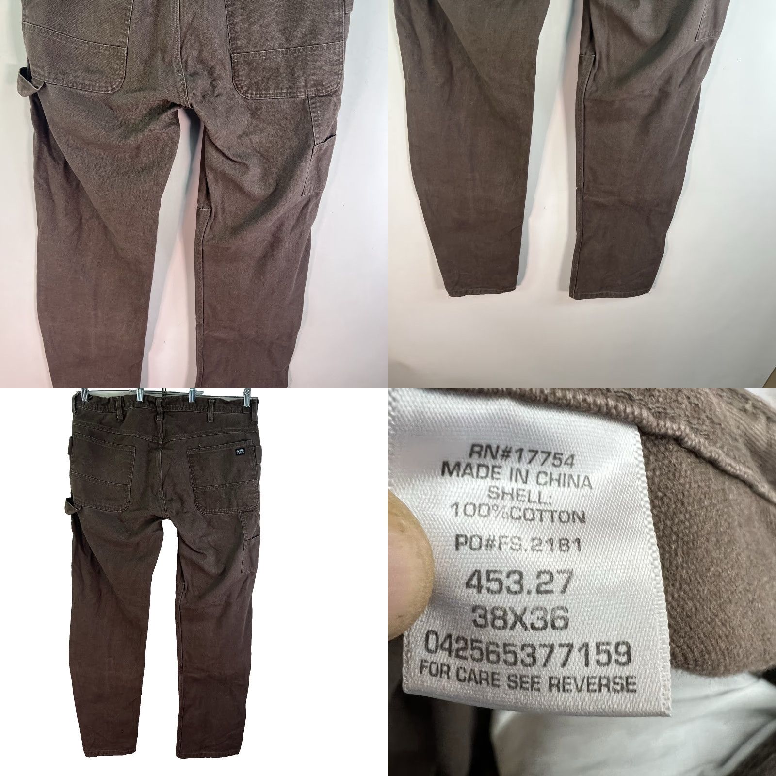 Vintage VINTAGE Key Mens Carpenter Pants Size 38 Brown Canvas Workwear Casual Straight Fit Size US 38 / EU 54 - 8 Thumbnail
