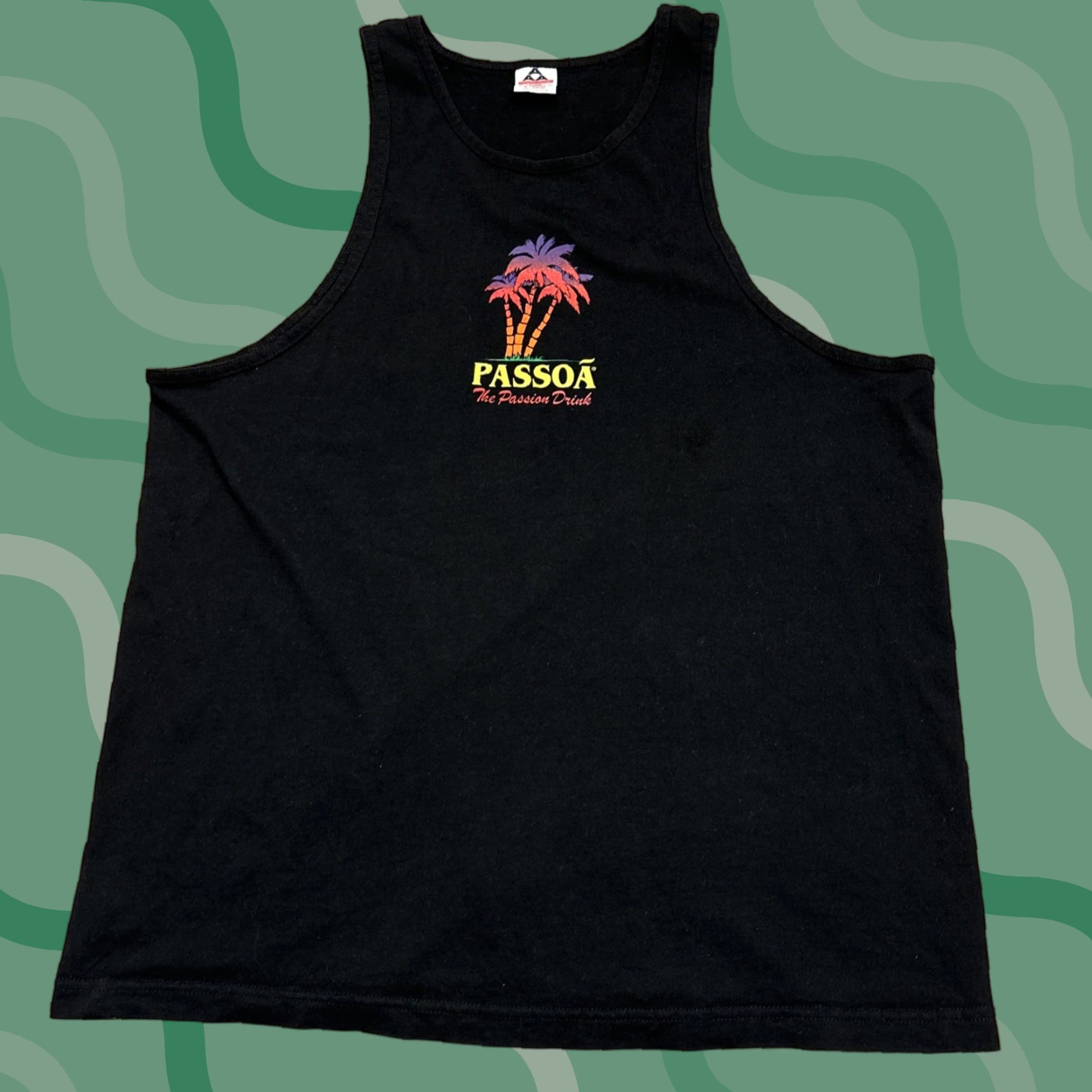 Vintage VINTAGE Passoã Passion Fruit Drink Tank Top T-Shirt XL Black Men Alcohol Theme Mens Size US XL / EU 56 / 4 - 1 Thumbnail