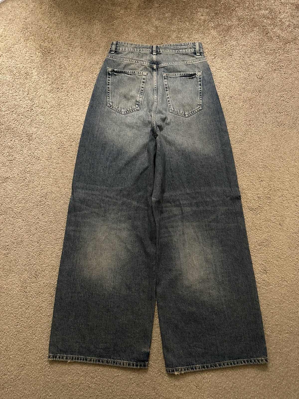 Zara Zara Men’s Extra Wide Leg High Waisted Jeans Long Legs 28 Size US 29 - 2 Thumbnail