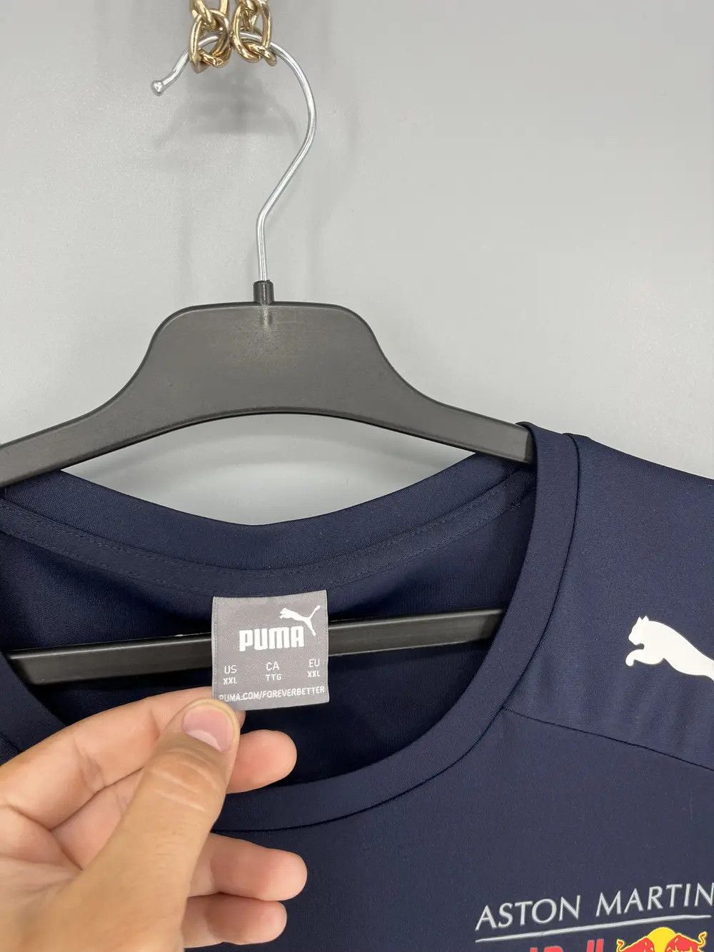 Formula 1 Aston Martin Red Bull Racing Team Puma F-1 Tee y2k Size US XXL / EU 58 / 5 - 7 Thumbnail
