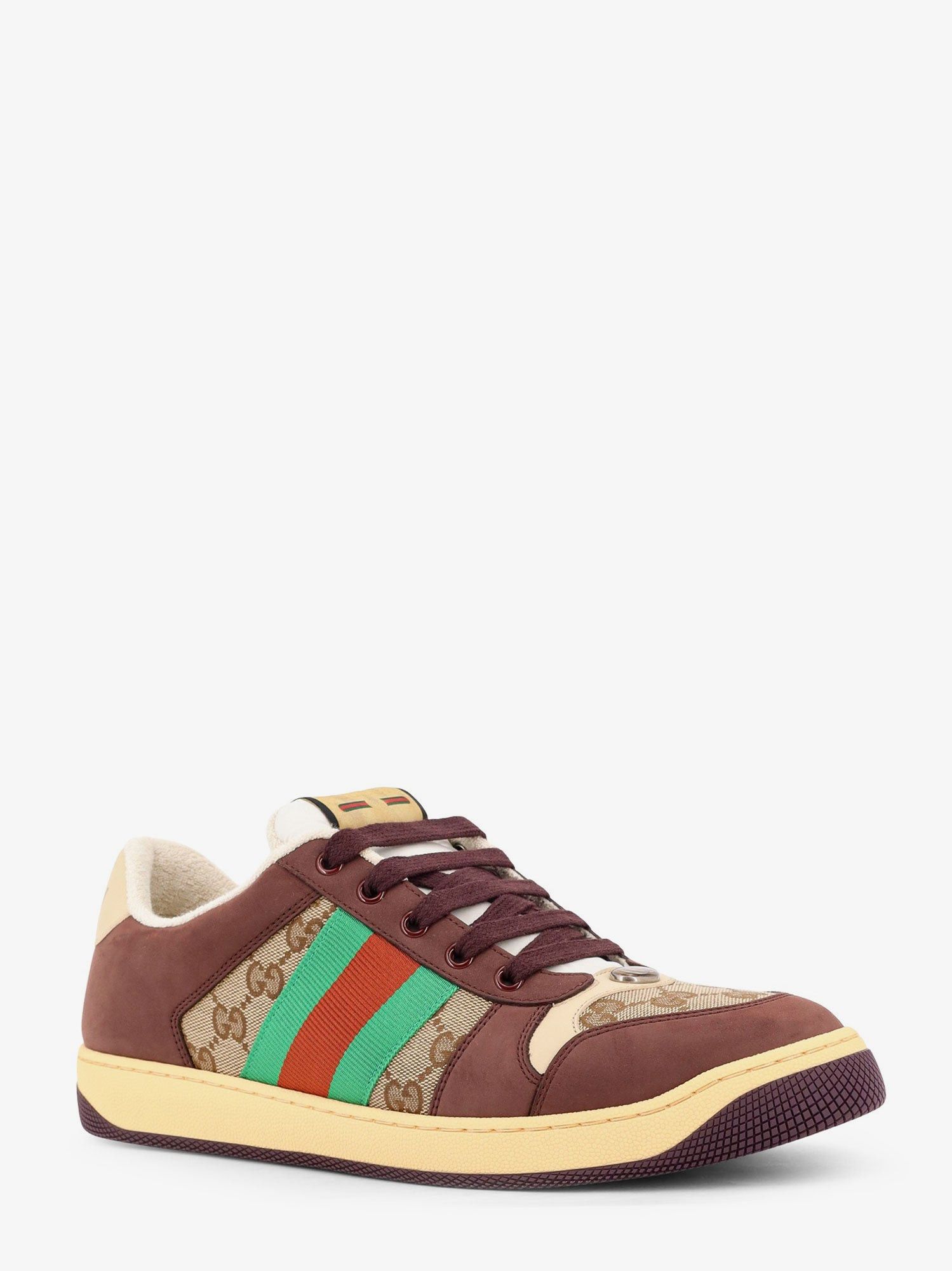 Gucci Gg Fabric Leather Sneakers Size US 11 / EU 44 - 1 Thumbnail