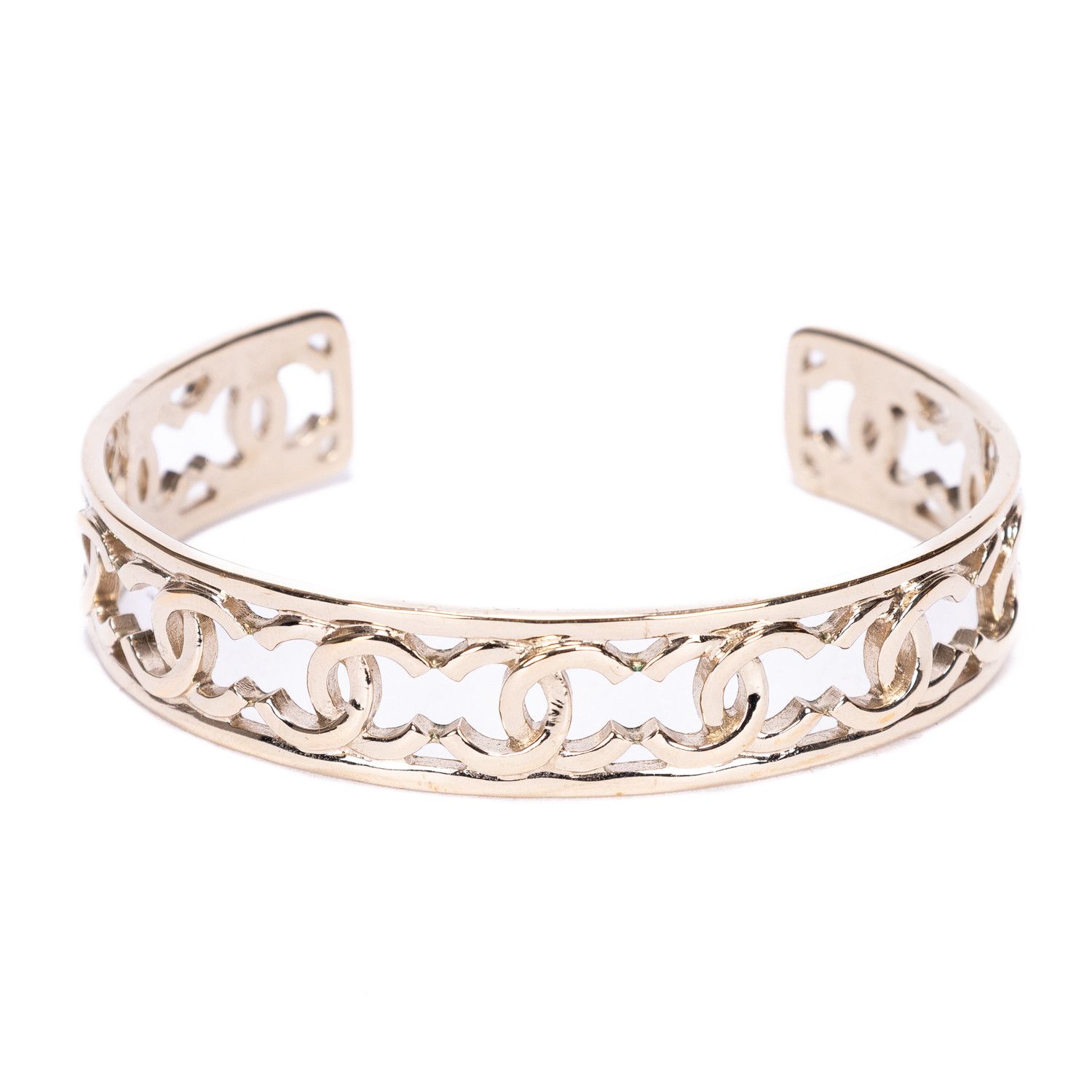 Chanel 2022 Gold Plated CC Cuff Medium Size ONE SIZE - 1 Thumbnail
