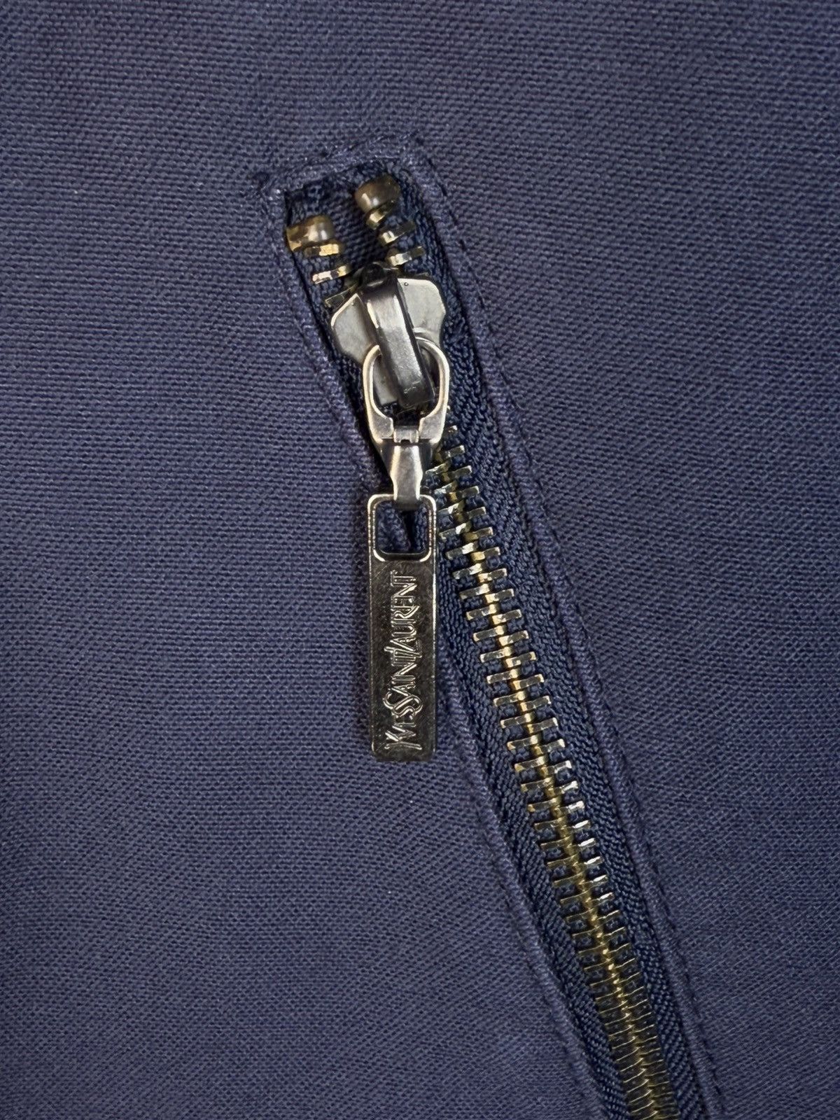 Yves Saint Laurent Cotton YSL Jacket Blue/Navy Soft YSL Bomber Size US M / EU 48-50 / 2 - 19 Thumbnail
