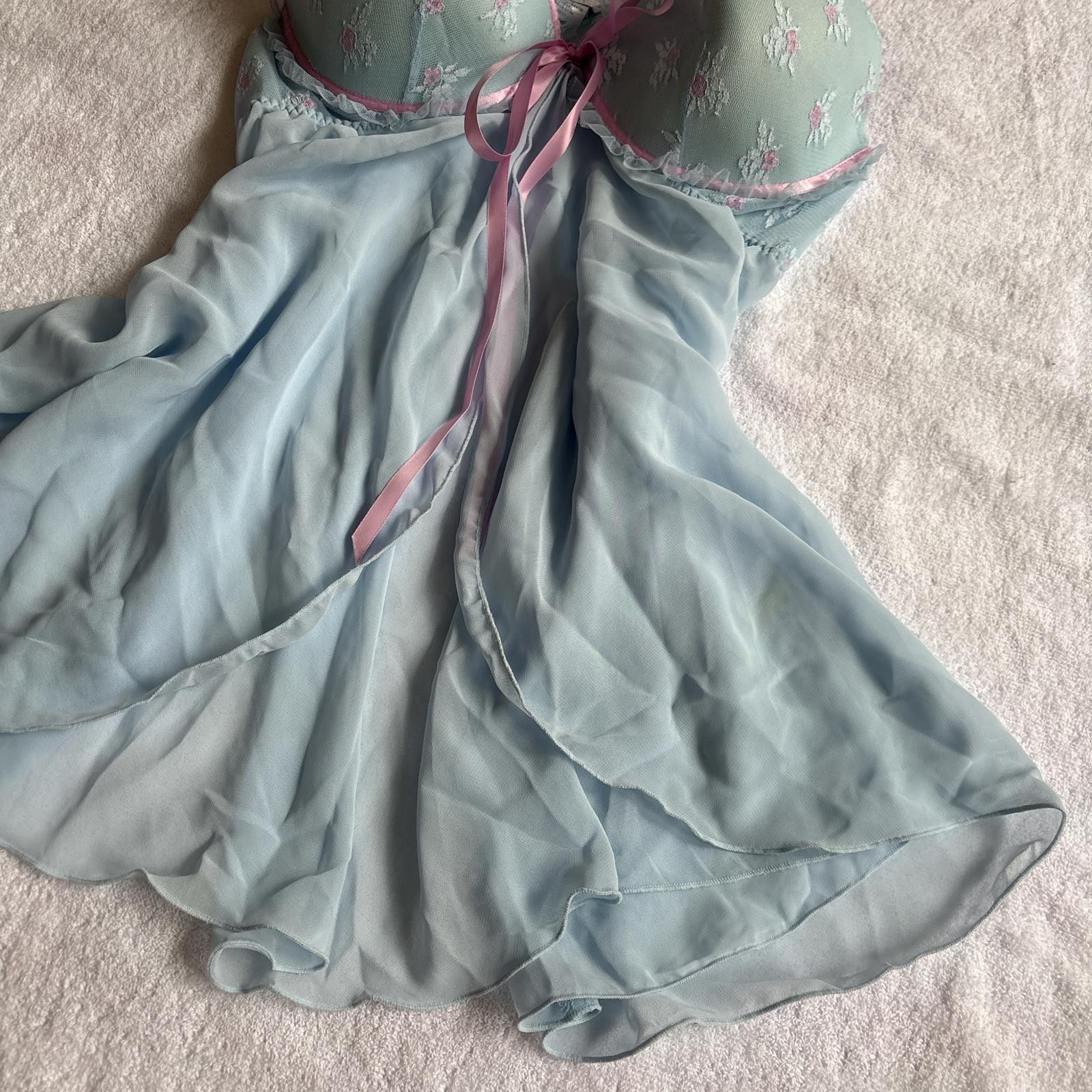 Other vintage blue fairy core lace lingerie top Size XL / US 12-14 / IT 48-50 - 4 Thumbnail