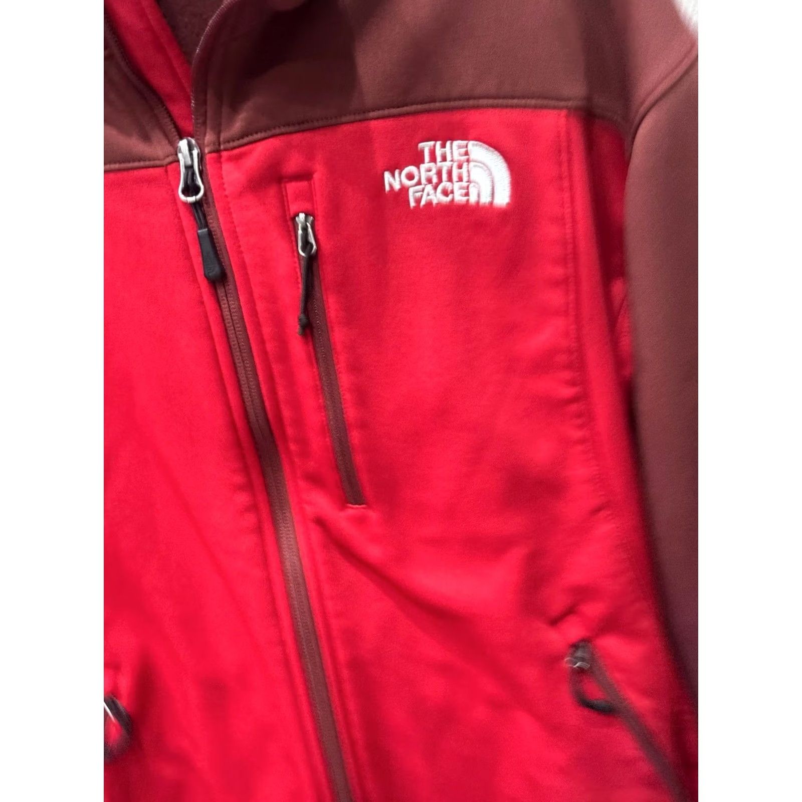 The North Face The North Face Sweater Shirt XL Zippered Red Maroon Men Multicolor Cardigan 90s-style (Mens) Size US XL / EU 56 / 4 - 6 Thumbnail