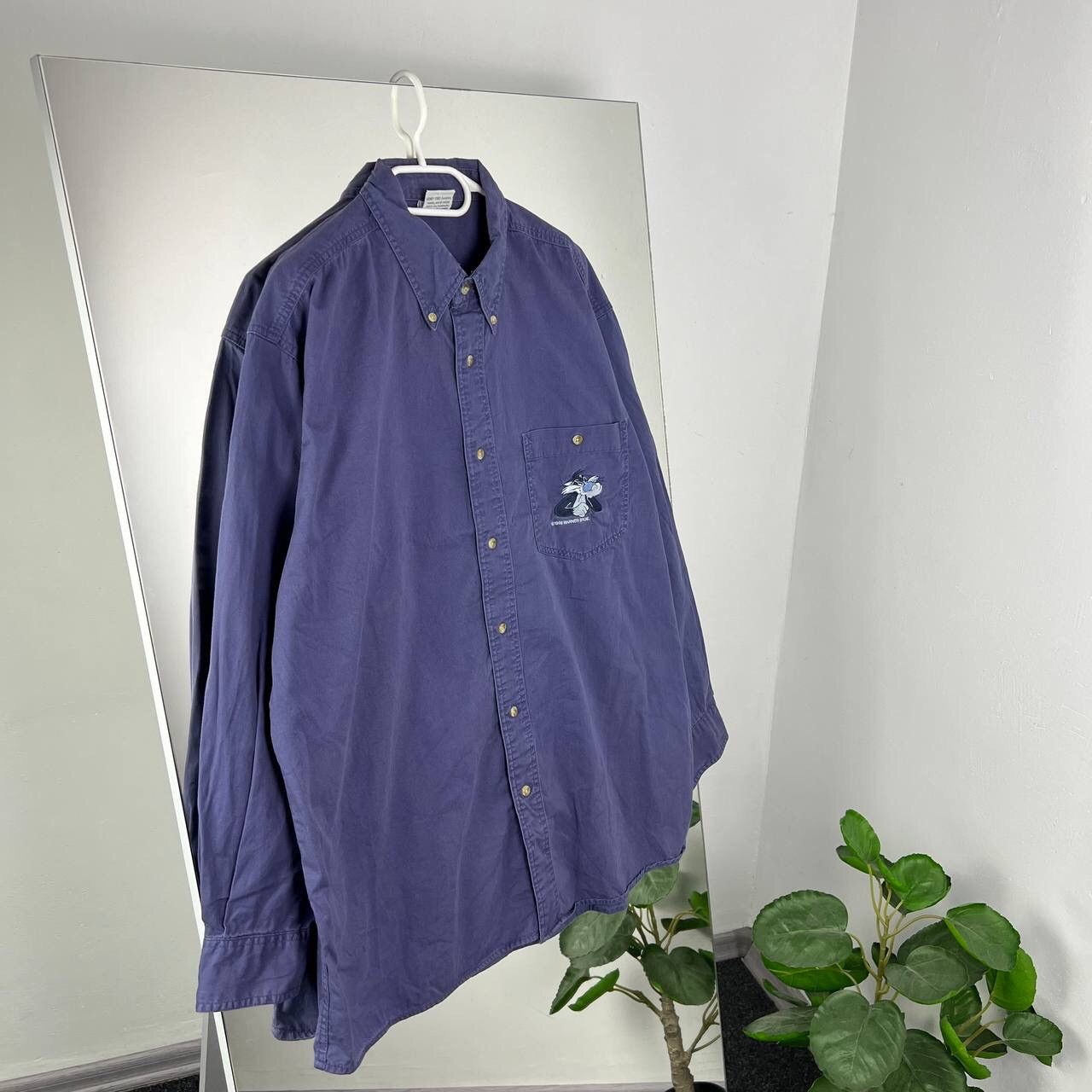 Vintage Warner Bros 1997 Looney Tunes Shirt Button Up 90s Size US XL / EU 56 / 4 - 2 Thumbnail