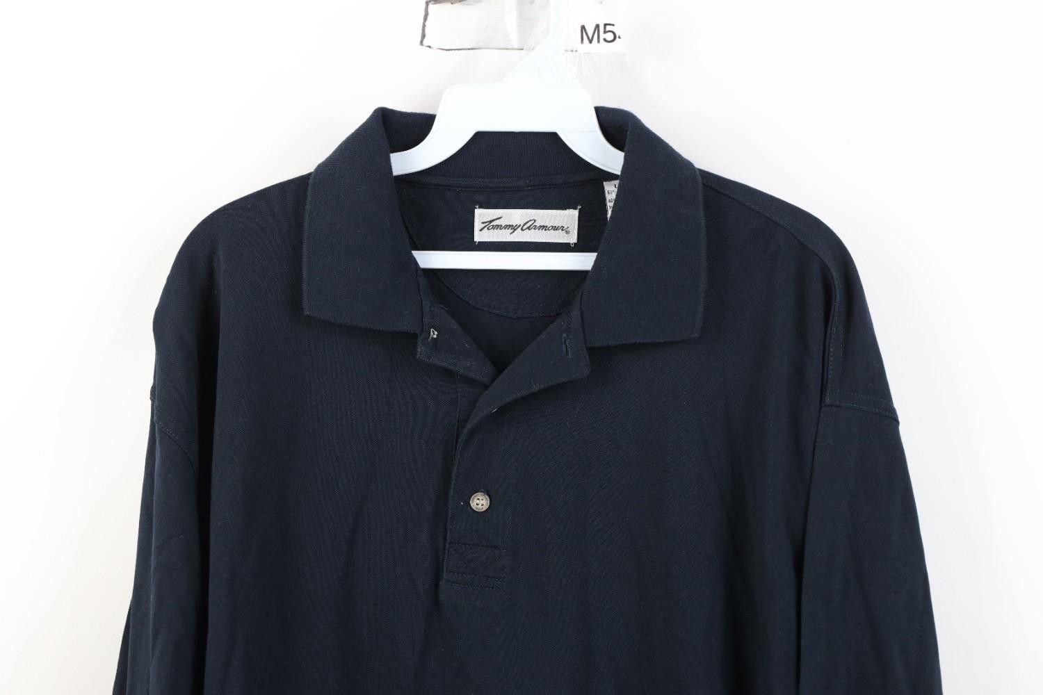 Vintage Vintage 90s Streetwear Long Sleeve Golf Polo Shirt Black Size US L / EU 52-54 / 3 - 2 Thumbnail