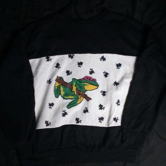 Other Vintage 90s Haan Crafts Tree Frog Crewneck Sweatshirt Size US L / EU 52-54 / 3 - 2 Thumbnail
