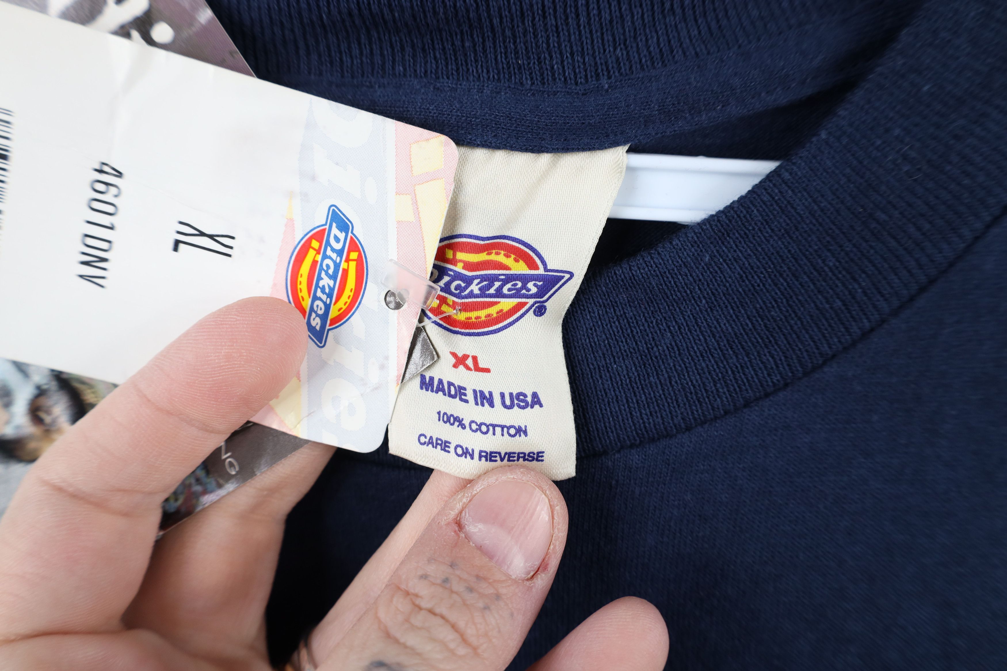 Dickies × Vintage Deadstock Vintage 90s Dickies Logo T-Shirt Blue Cotton USA Size US XL / EU 56 / 4 - 9 Thumbnail