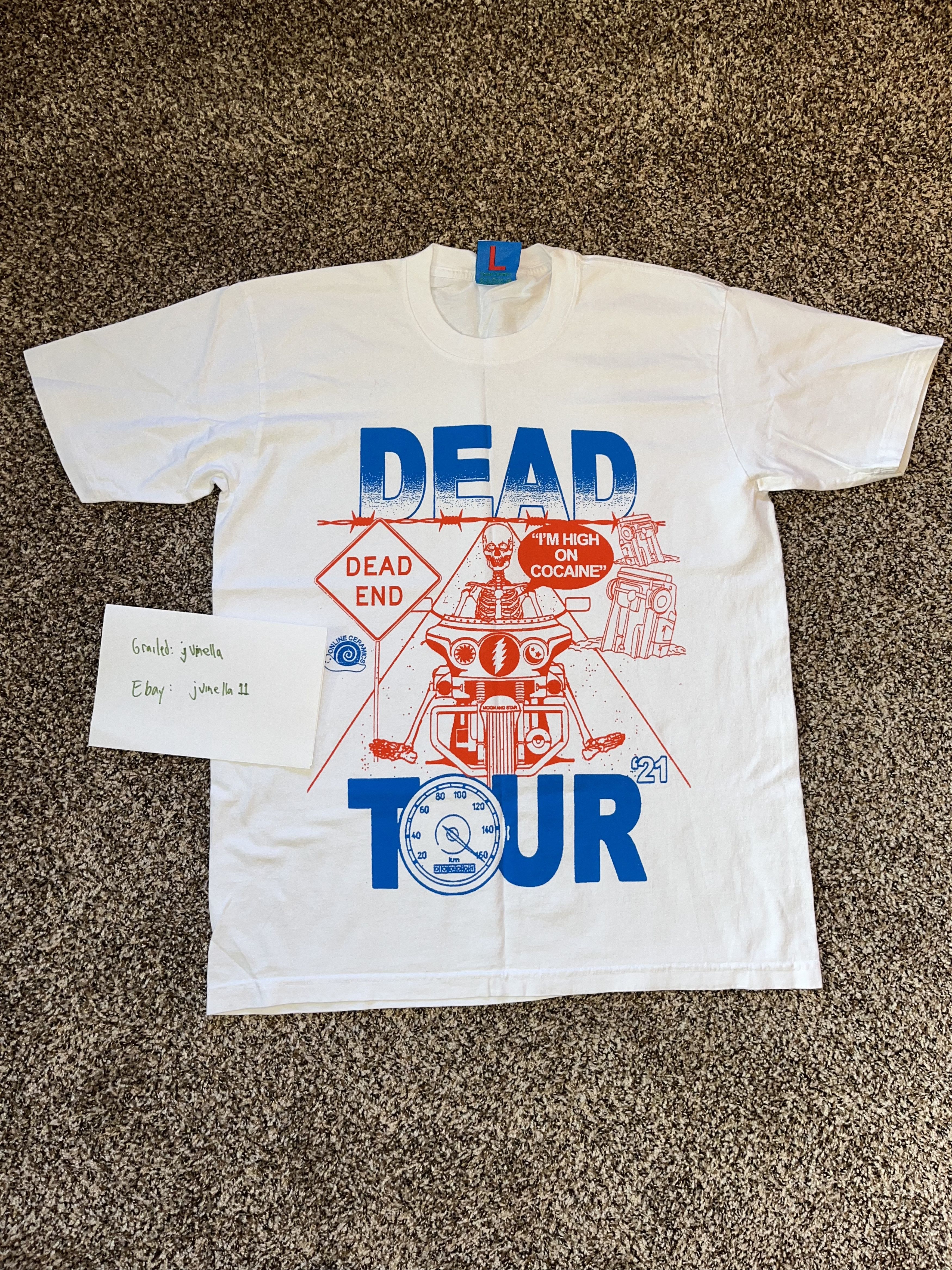 Grateful Dead × Online Ceramics Online ceramics arrive dead tee size L brand new Size US L / EU 52-54 / 3 - 1 Thumbnail