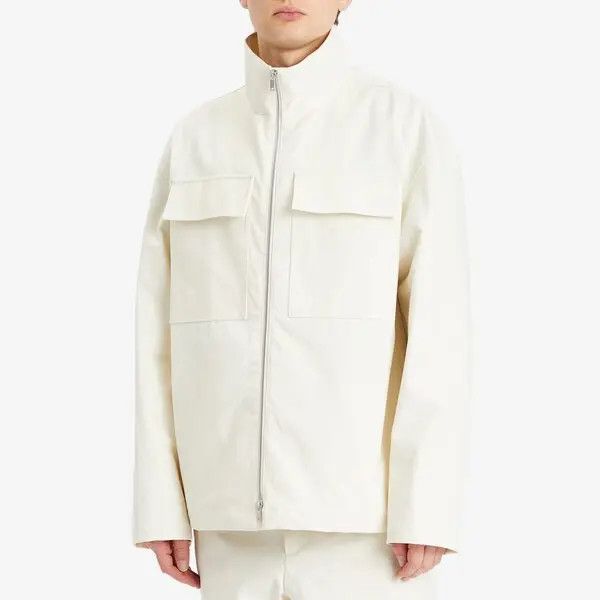 Jil Sander o1loc1c0426 Relaxed Fit Blouson in White Size US XL / EU 56 / 4 - 2 Thumbnail