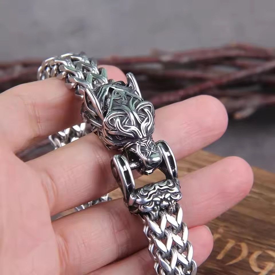 Japanese Brand Wolf Head Chain Bracelet Size ONE SIZE - 3 Thumbnail