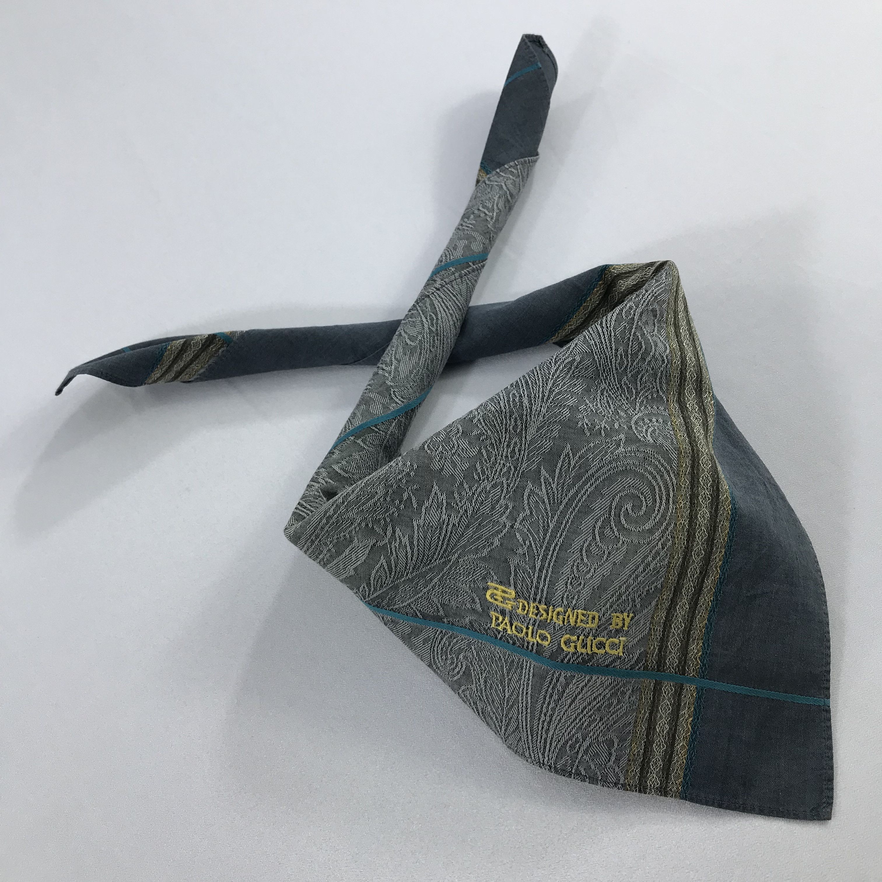 Paolo Gucci × Vintage Paolo Gucci Bandana / Handkerchief / Neckerchief - S2096 Size ONE SIZE - 4 Thumbnail