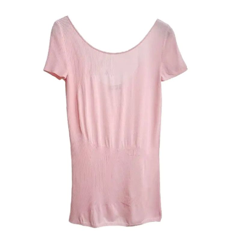 Chanel Chanel Pink Logo Short Sleeve Top 0089 Size XS / US 0-2 / IT 36-38 - 1 Thumbnail