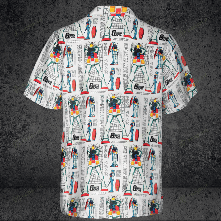Designer × The Unbranded Brand Mobile Suit Gundam Pattern Button Down Shirt Size US M / EU 48-50 / 2 - 5 Thumbnail