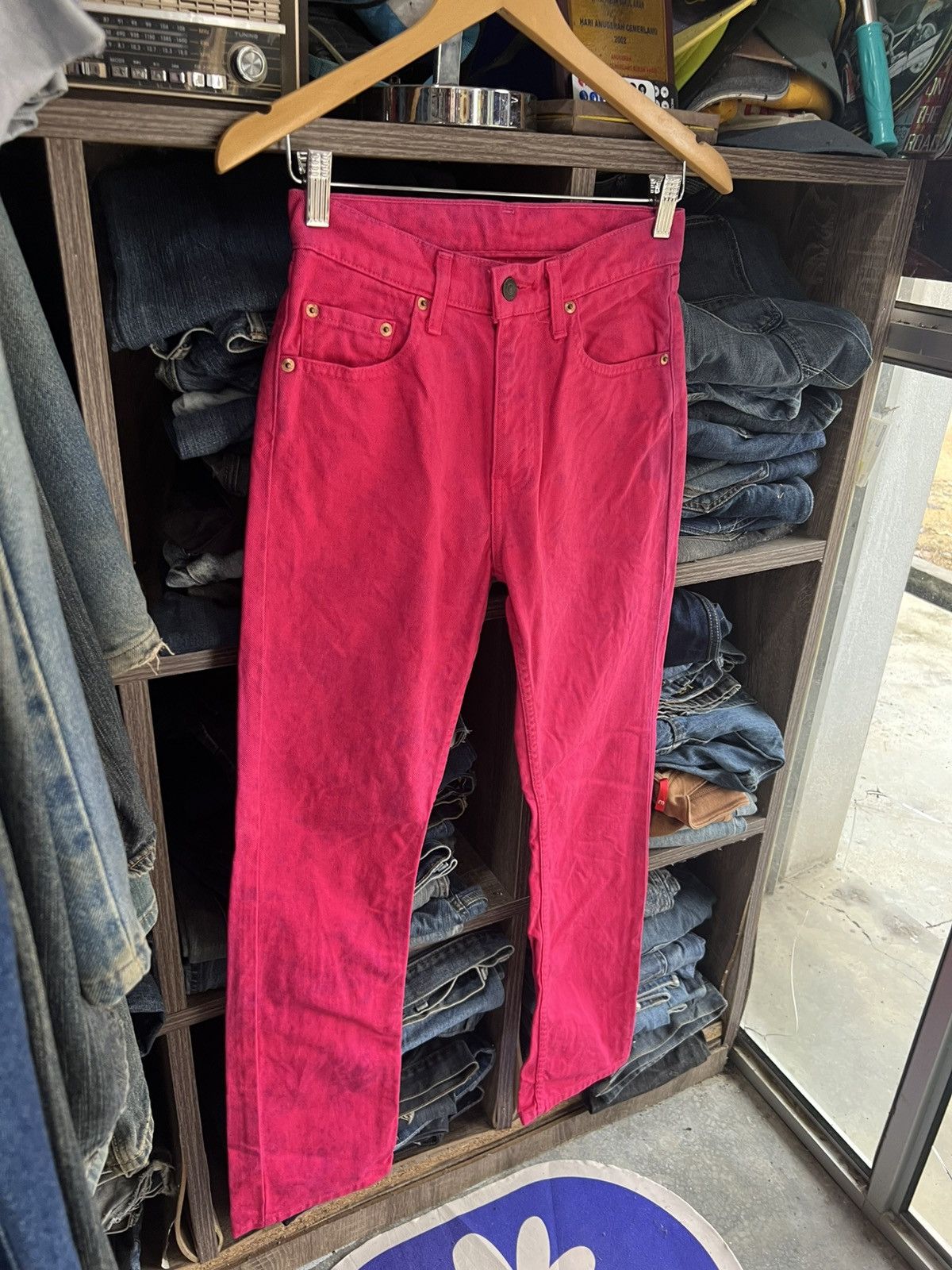 Levi's 🔥Rare Vintage Pink Levis Button J41 Denim Size US 27 - 6 Thumbnail