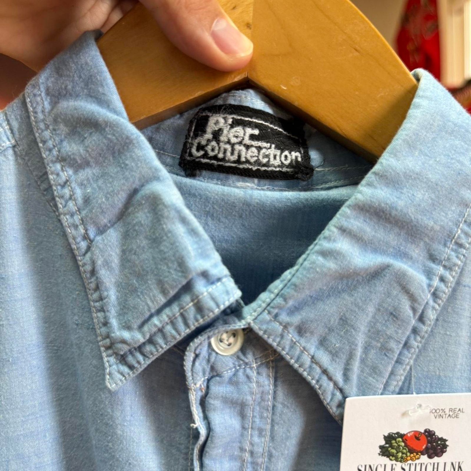 Vintage Vintage 80s Pier Connection Pocketed Shirt Size US L / EU 52-54 / 3 - 5 Thumbnail