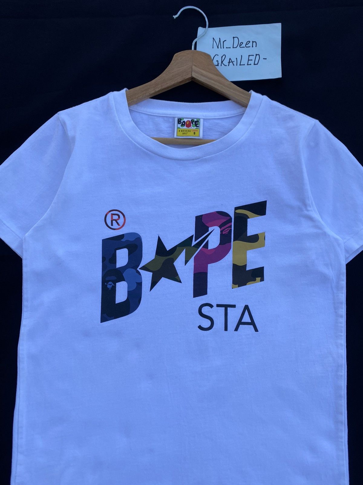 Bape Rare BAPE STA Spellout Tshirt Size S / US 4 / IT 40 - 1 Thumbnail